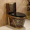 MEIYANI Luxury bathroom toilet Wash Down 250mm One Piece toilet Gold toilet Commode