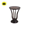 antique wooden vase stand with flower surface