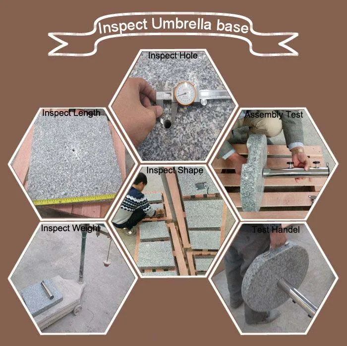 25kgs square outside granite umbrella base