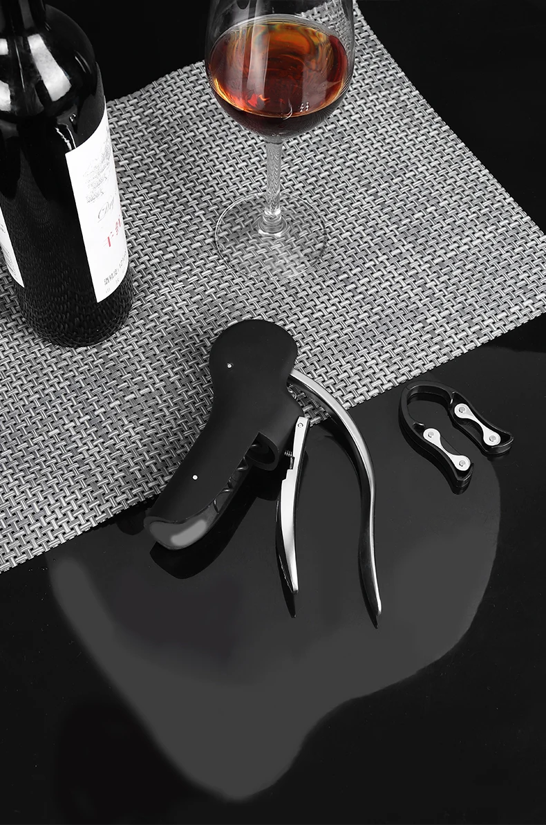 Custom Logo Acceptable Rabbit Style Wine Opener Corkscrew Bottle Lever