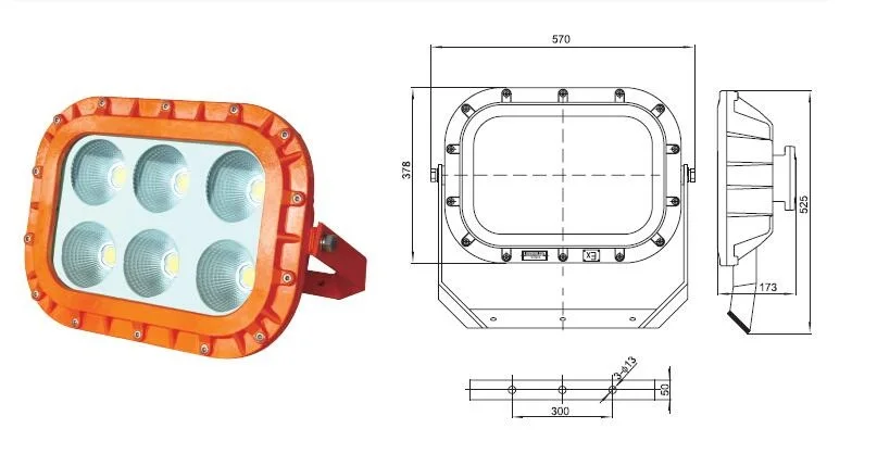 220W marine LED explosion proof flood light projectordTG68-L250