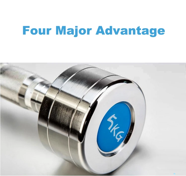 Wholesale fitness equipment fixed pure / solid stainless steel dumbbells sets