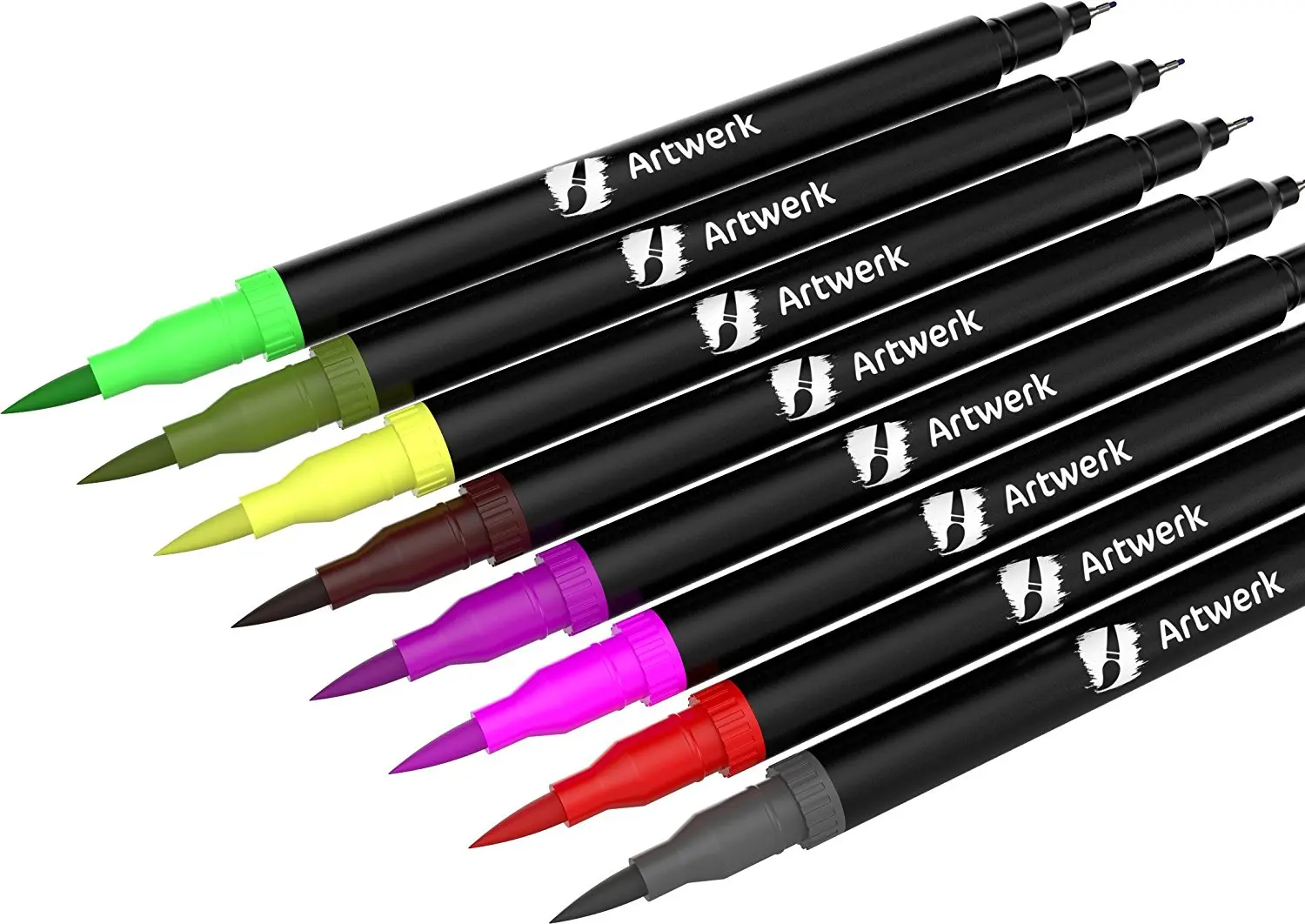 15 Pack Artwerk Colored Brush Pen [nontoxic & Odorless