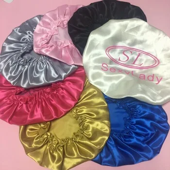 bonnet silk hair custom satin label private different larger