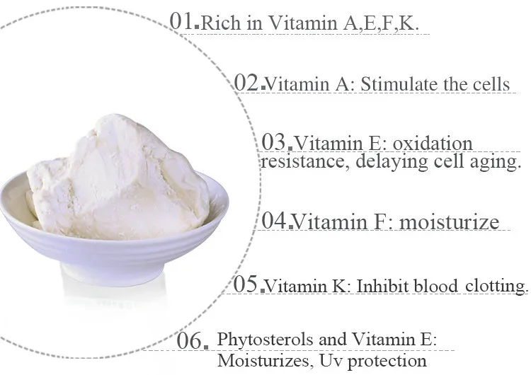 Wholesale Natural Moisturizing Suncreen Cosmetic Raw Material Karite Refined Shea Butter