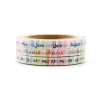 Qcustom washi tape sets of 3 rolls 5mm x 10m date week washi tape for planner