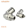 PL 1/4 quick connect air fittings 2 way elbow 90 degree brass air connector 3/4 thread bsp male tube fitting