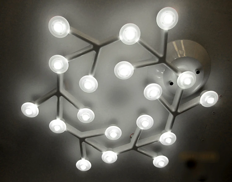 Modern Net Line White Snowflake 6 DNA PMMA Branch interior wall led lights