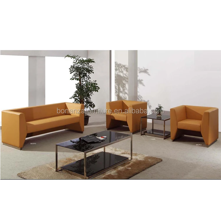 modern leather small sofa for office sofa seat