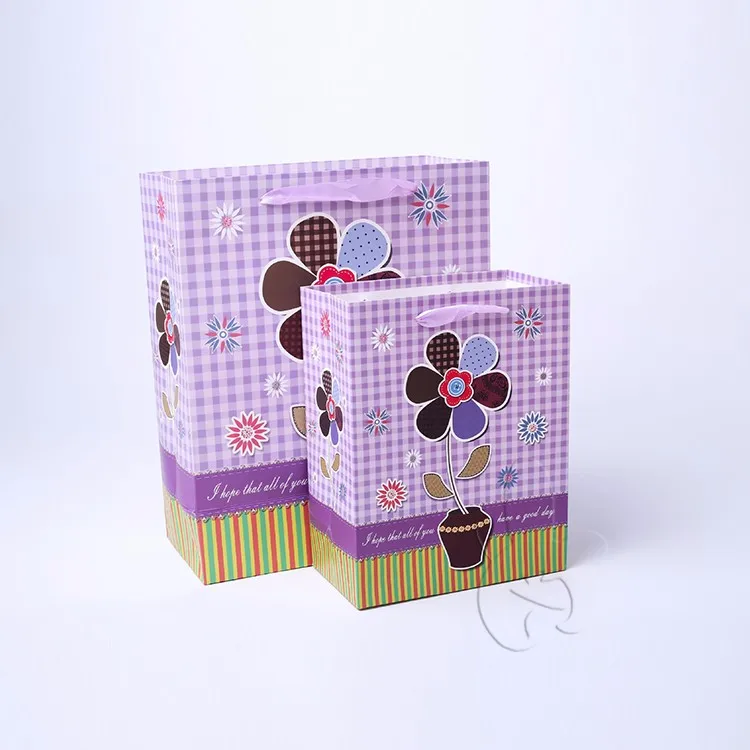 purple gift bags