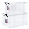 OEM Super Large HIGH QUALITY Crystal Plastic Storage Box with Lid manufacturer