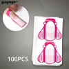Yayoge 2018 Hot Sale 100Pcs Design Paper Half Cover Gel Nail Art Form For Builder Gel Extention
