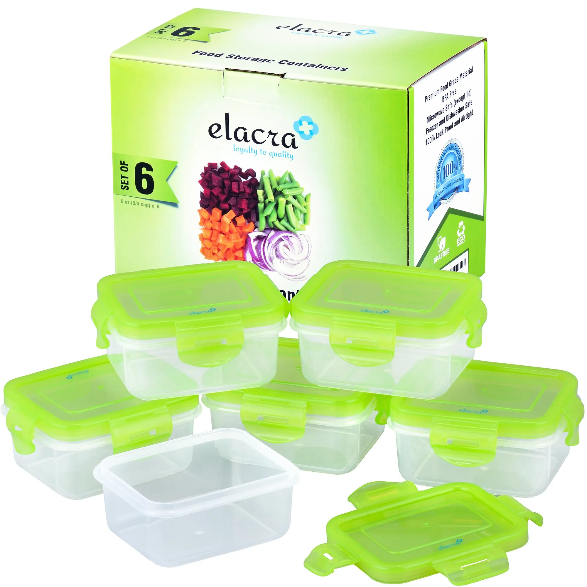 Beezy Beez Baby Food Storage Containers For Freezer With Lids Elacra Baby Food Storage Bpa Free Air Containers Set Freezer Microwave Safe 6