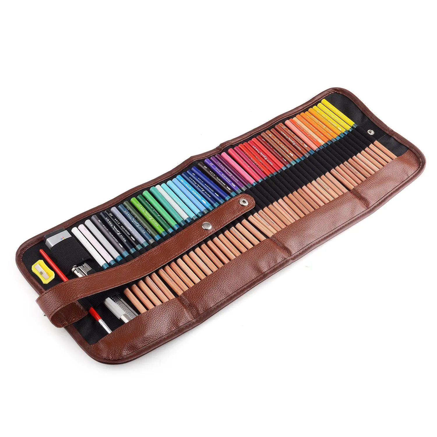 Marco Renoir Fine Art 48 Water Color Drawing Pencils Eraser Pencil Extender Set With Metal