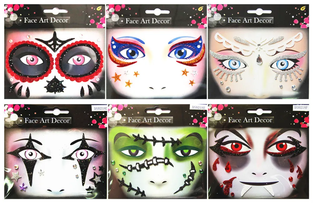 Ds0217a En71 Safe Wholesale Full Face Mask Temporary Tattoos Buy Face