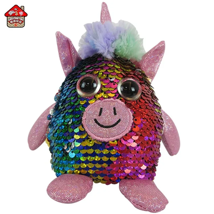 reversible sequin plush