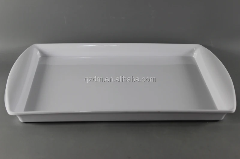 17inch Mealmine food tray , Plastic serving tray turnup Handle