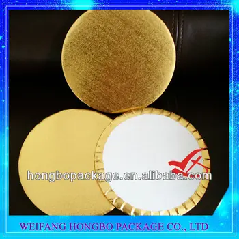 Gold Foil Laminated Paper Cake Plate