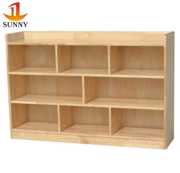 solid wood toy storage unit