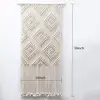 QJMAX White Color 100% Cotton Knitting Textile Wall Hanging For Bedroom Living Room Apartment Decoration