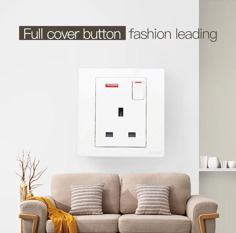 AC Power Points Wall Mounted Electronic Light Switches and Sockets Outlet