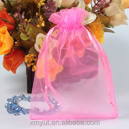 Cheap Personalized Organza Gift Bags/pouch or Customized Drawstring Recyclable Screen Printing,hot Stamping More Than 22 Colors