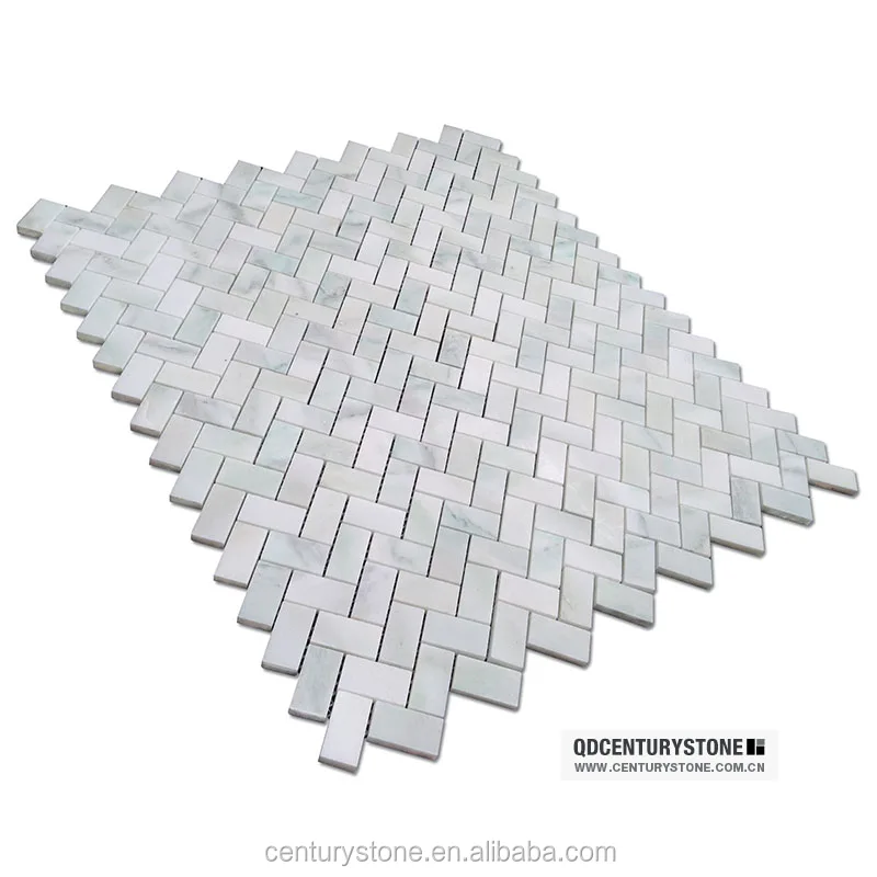 Oriental White Marble Herringbone Outdoor Mosaic Tile For Balcony Buy