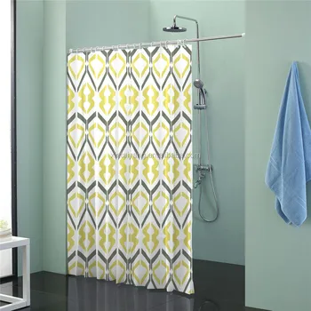 Hot Colorful Stripe Design Polyester Fabric Shower Curtain With Matching Window For Bathroom Hot Colorful Stripe Design Polyester Fabric Shower Curtain With Matching Window For Bathroom