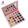 Low MOQ stock 30color eyeshadow palette with big mirror private label eyeshadow palette