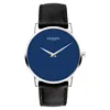 Shenzhen Wholesale Simple Fashion Vintage Watch With 3ATM WaterProof Big Blue Dial Custom Your Own Logo Watch