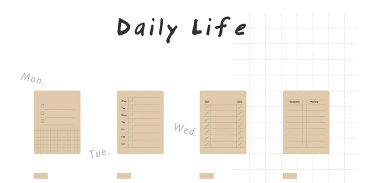 Premium Wholesale Kraft Paper Color Daily Weekly Planner To Do List Notepad