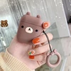 Creative cartoon for Apple wireless headset set for airpods white rabbit bear for lanyard Korean ins storage shell