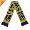 custom woven Sweden national team soccer scarf