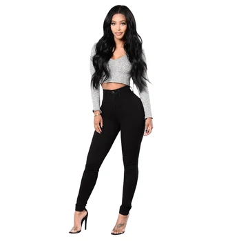 womens black high waisted skinny jeans
