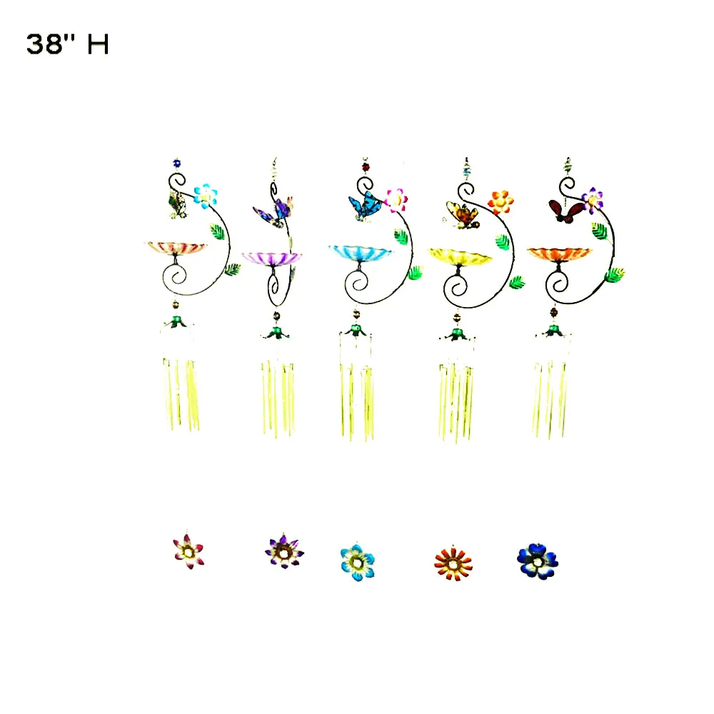 Glass Butterfly Bird Feeder Wind Chime Buy Bird Feeder Wind