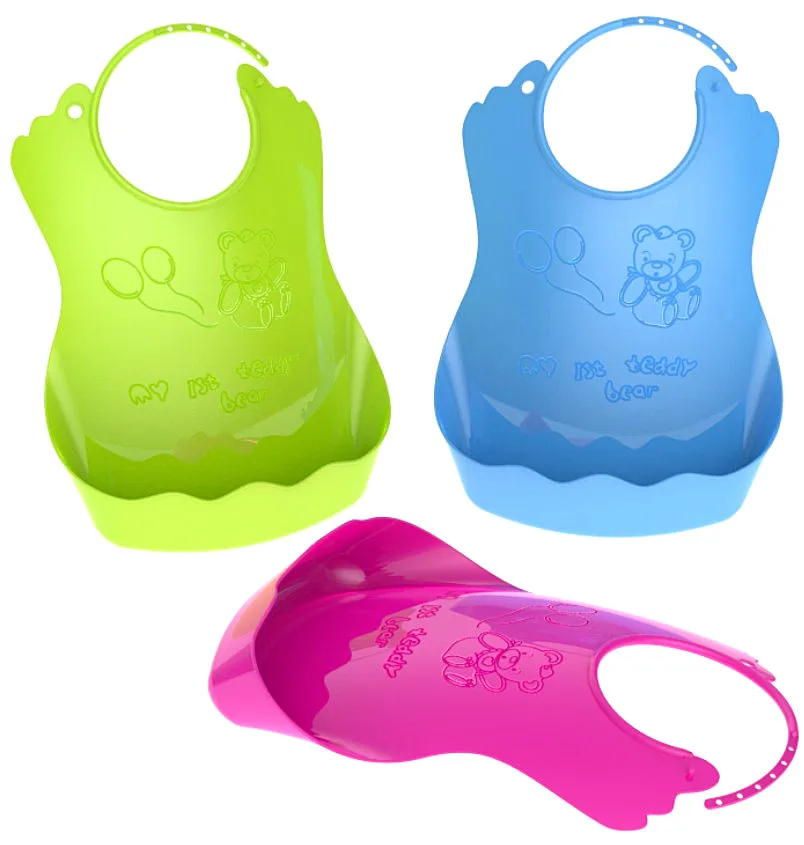 Haixing manufacturer baby eating item Eco-friendly customized color Baby Bib