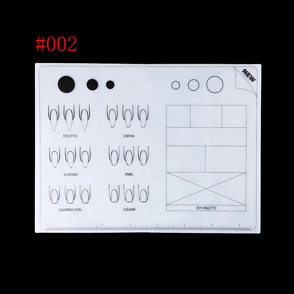 
Yiwu Silicone Workspace Stamping Plate Washable Manicure Print Tool DIY Nail Art Silicone Mat 