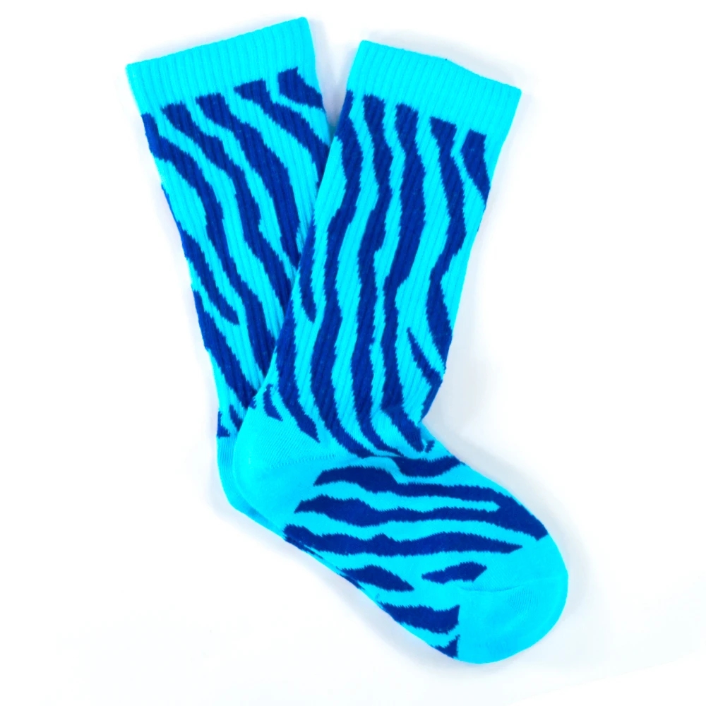 Zebra Striped Combed Cotton Socks Hip Hop, Designer Mens Stand For Socks