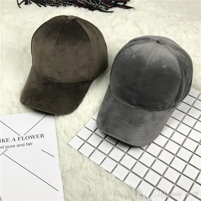 New Style 6 Panels Blank Velvet Hat Custom Velvet Baseball Caps - Buy ...