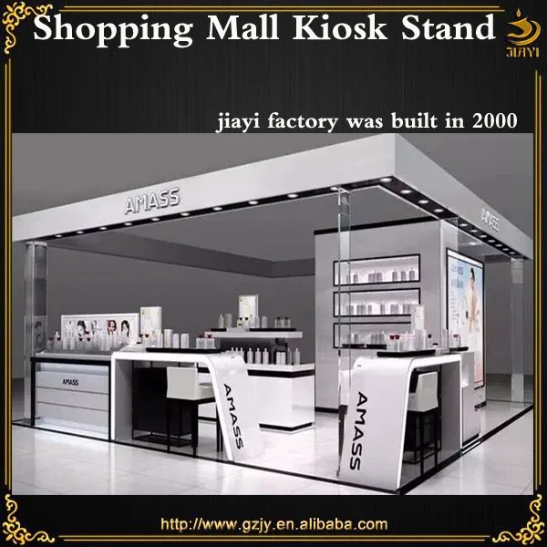 Hot Sale Display Booth For Trade Show Makeup Kiosk Design And Stand Cabinet For Cosmetic Store