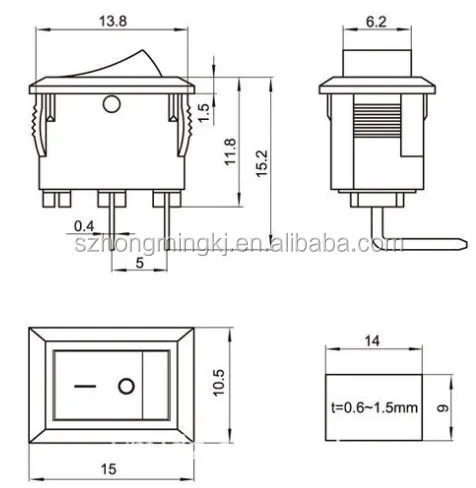 90 Degree Copper Pins Rocker Switch Used For Pcb Board - Buy Pcb Board ...