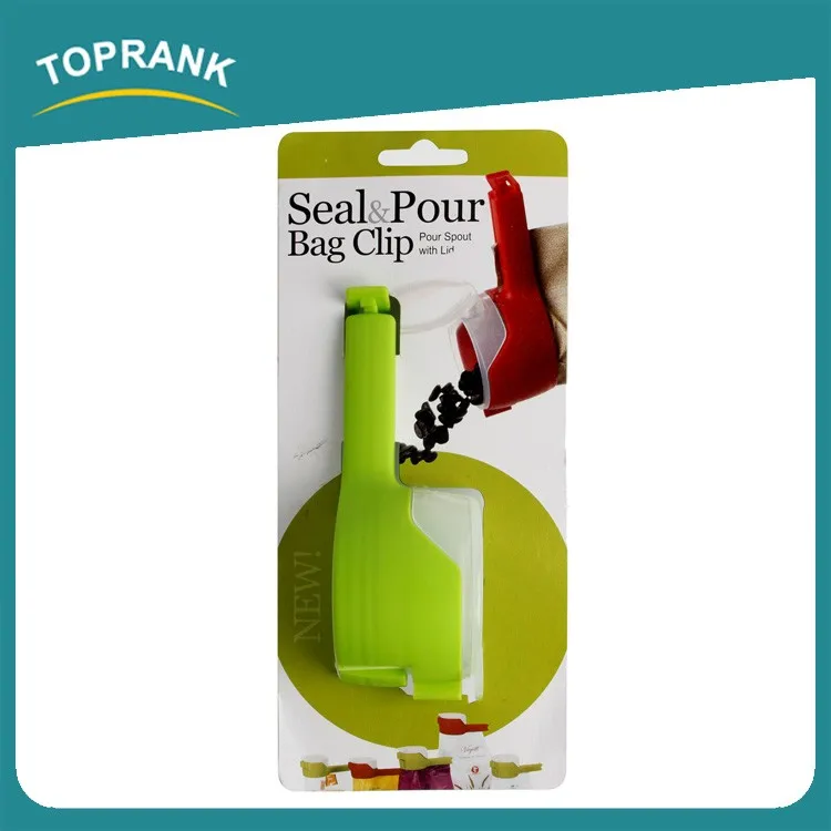 Toprank Kitchenware Colorful Airtight Food Bread Plastic Bag Closure