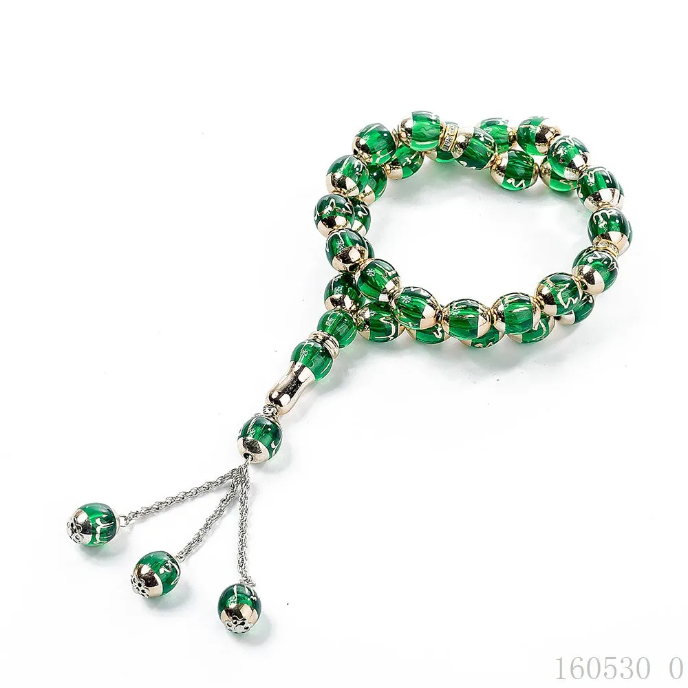 Yiwu Wholesale Islamic Prayer Muslim Glass Tasbih Tasbeeh Beads For