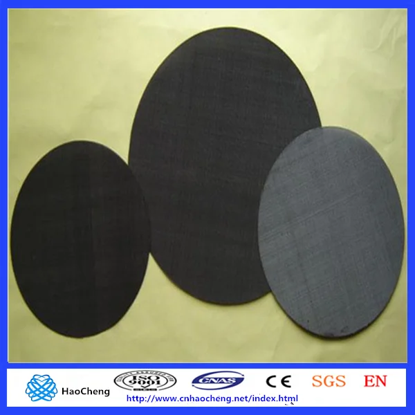 Black Wire Mesh Cloth Woven Technique Extruder Screen Pack Filter Disc ...