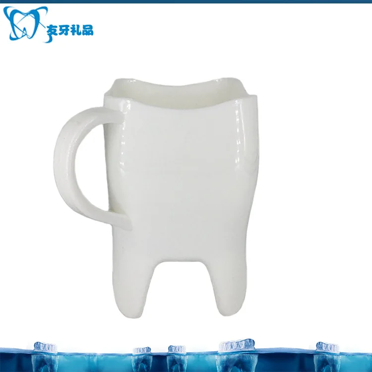 Hot Sale Promotional Tooth Shaped Pp Gift Mug,Tooth Shaped Cup,Plastic