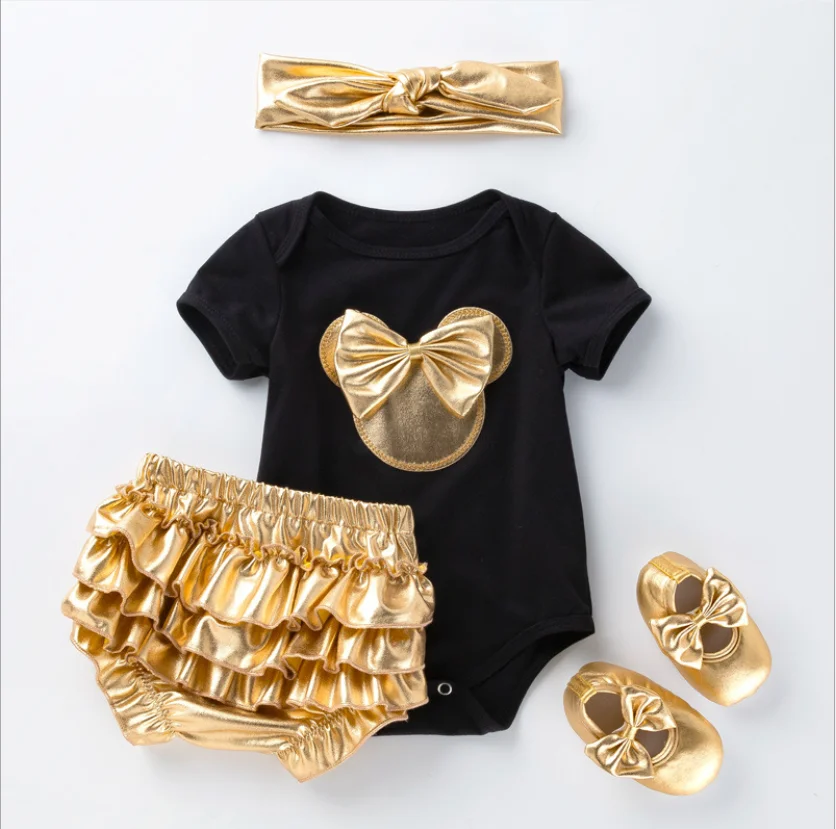 
Dance tutu Classical ballet tutu Gold Baby Clothes Sets 0-2 Years Old Romper Four-Pieces Suits Baby Party Tutus ballet tutu 