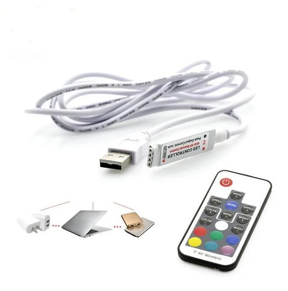 DC5V USB RF 17key RGB led strip controller