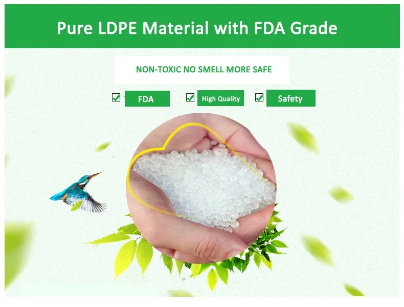 China Product food grade custom plastic ziplock bags