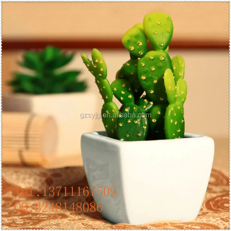 Office Desk Artificial Cactus Bonsai Plastic Artificial Cactus