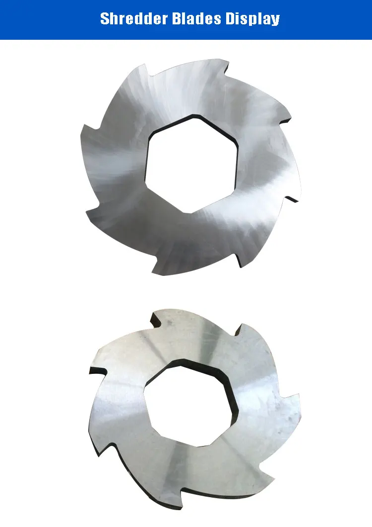 Plastic Bottle Recycling Single Shaft Shredder Rotor Machine Blade